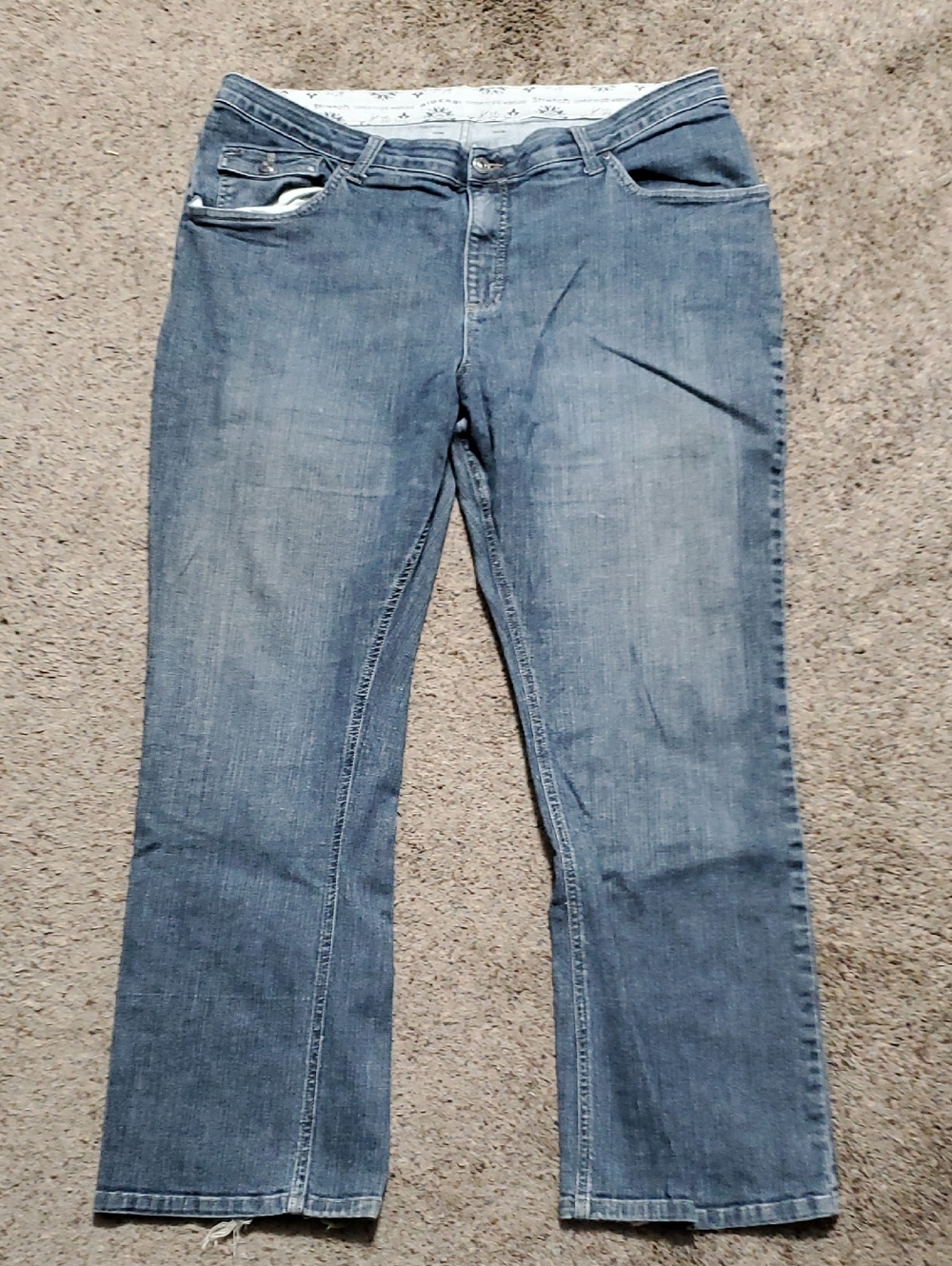 Riders by Lee Light Blue Straight-Leg Women’s Jeans Flap Pockets Size 18W